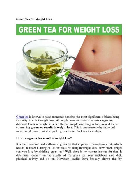 Green tea for weight loss.doc