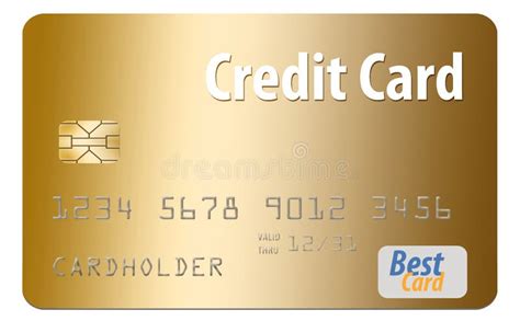 Here Is A Generic Credit Card Isolated On Al White Background. Stock ...