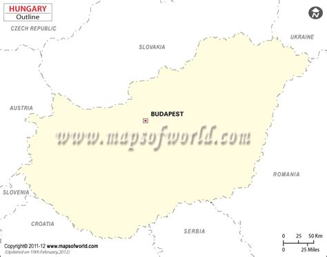 Hungary Map Outline | Blank Map of Hungary