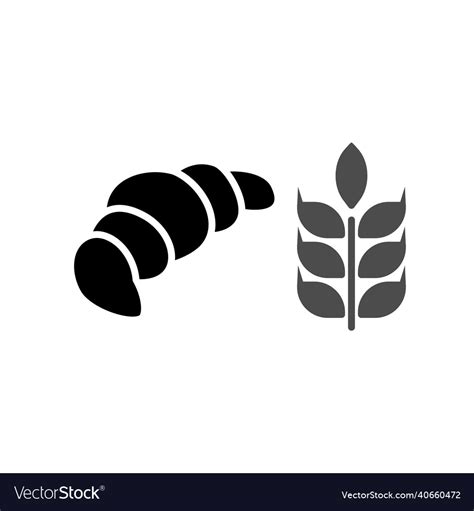 Graphic of croissant icon Royalty Free Vector Image