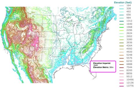 Us Elevation And Elevation Maps Of Cities Topographic Map