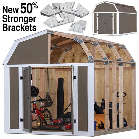 EZBUILDER 70188 Barn Style Shed Instant Framing Kit, 7'x8', Metal | Barn style shed, Shed ...