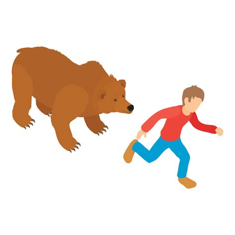 Bear attack icon, isometric style 15386312 Vector Art at Vecteezy