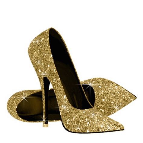 Gold Glitter Heels