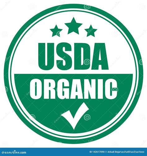 USDA Organic Sign. Eco Label In Flat Style. Natural, Eco, Bio, Food Products Label Stamp. Stamp ...