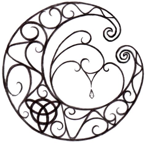 Wiccan Moon Tattoo Design by NatzS101 on DeviantArt