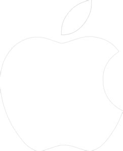 Apple Logo White Clip Art at Clker.com - vector clip art online ...