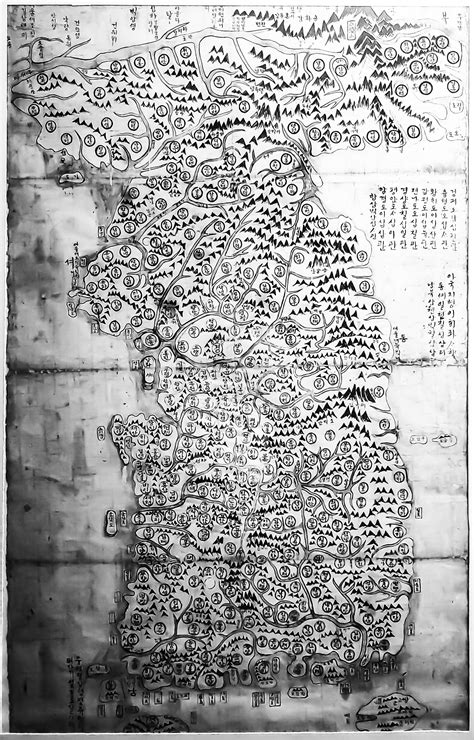 18th Century Map of Joseon Dynasty - Hangeuljoseonjeondo : r/korea