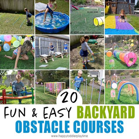 20 Amazing Backyard Obstacle Courses - Happy Toddler Playtime