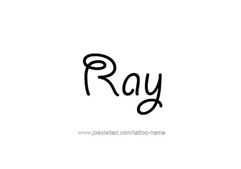 Ray Name Tattoo Designs