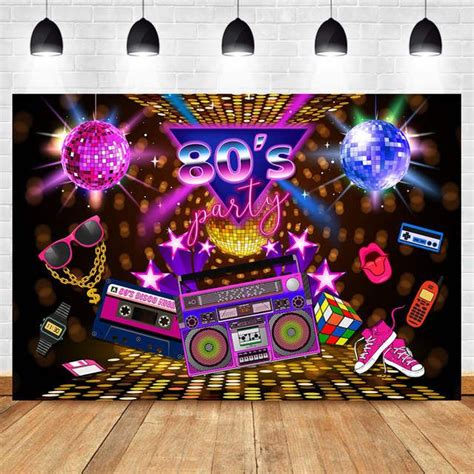 Online Shop NeoBack 80s Party Backdrop Disco Theme Retro 80's Birthday Background Photography ...