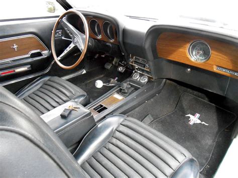 Automobile, 1969 Mustang Boss 429. Wimbledon white with black interior ...