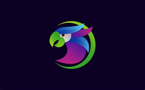 Abstract colorful bird logo template - TemplateMonster