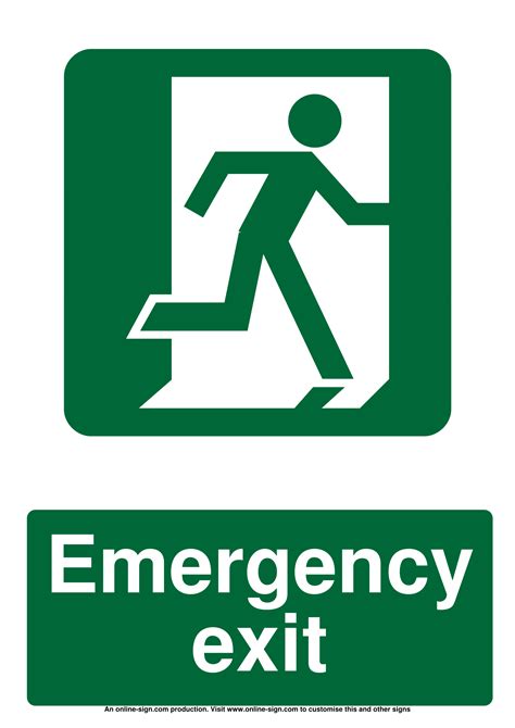 Emergency Exit Signs | Poster Template