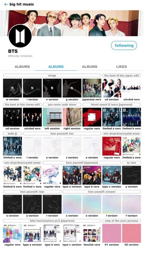 Bts album template en 2022 | Papelería, Plantas