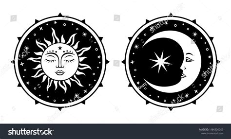 Sun And Moon Face: Over 7,703 Royalty-Free Licensable Stock Vectors ...