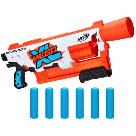 Nerf Mega XL Boom Dozer Blaster, Largest Nerf Mega Darts Ever, XL 6-Dart Rotating Drum, 6 Nerf ...