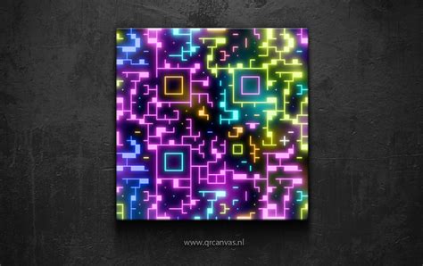 QR code art neon design by Leconte on DeviantArt