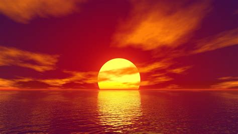 2560x1440 Big Sun Sunset Water Body 4k 1440P Resolution HD 4k Wallpapers, Images, Backgrounds ...