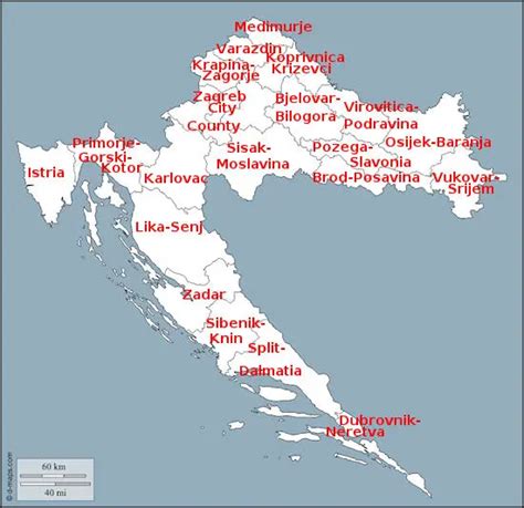 Croatian Regions & Counties