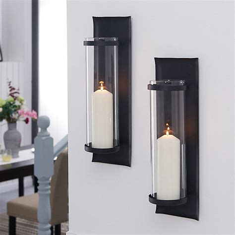 Black Modern Candle Wall Sconce / Amazon Com Winomo 2 Pcs Modern Art ...