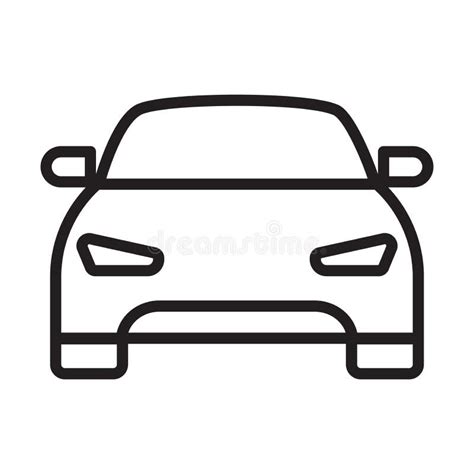 Car Front Outline Icon Vector for Graphic Design, Logo, Website, Social Media, Mobile App, UI ...