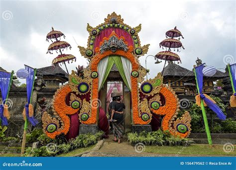 Panglipuran Tourism Village, Bangli, Bali - Indonesia, December 11, 2018. daily Life of the ...