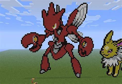 Scizor Pixel Art Minecraft Map