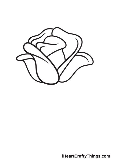 Rose Drawing - How To Draw A Rose Step By Step