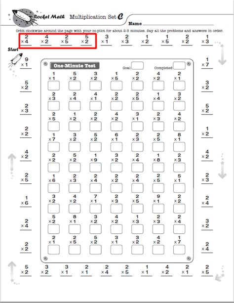 Rocket Math Printable Worksheets - Printable Word Searches