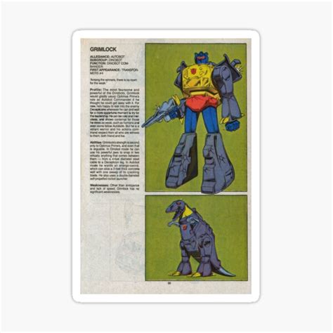 "Grimlock Dinobots Autobots Transformers G1 character" Sticker for Sale by PedroCorga | Redbubble