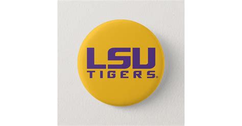 Purple LSU Tigers Logo Button | Zazzle