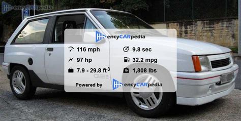 Opel Corsa GSi specs (1990-1991): performance, dimensions & technical specifications - encyCARpedia