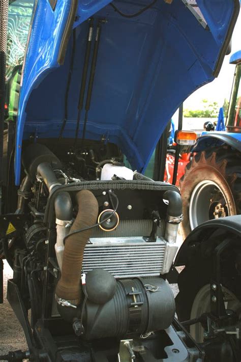 Tractor, Agricultural Motor Vehicle Parts, Part of the Diesel En Stock Image - Image of engineer ...