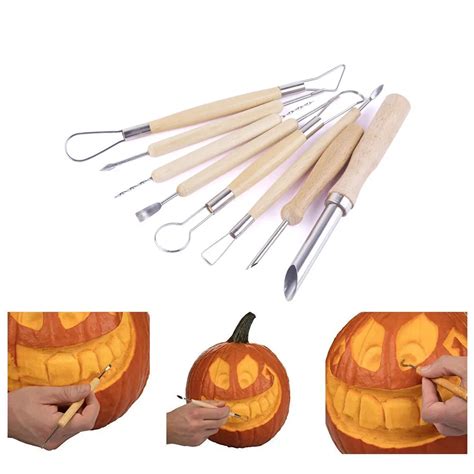 Aliexpress.com : Buy 8PCS Stainless Steel Pumpkin Carving Tools Fruit Vegetable Cutter Halloween ...