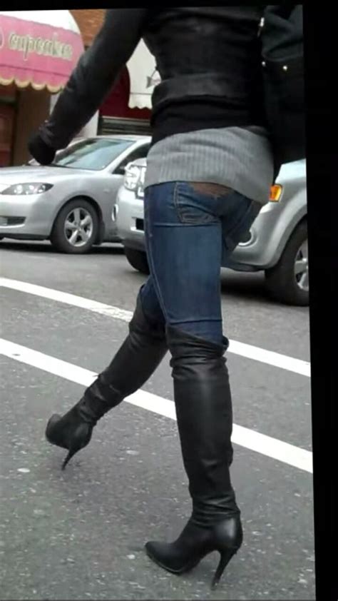 Thigh High Boots, High Heel Boots, Over The Knee Boots, Heeled Boots, High Heels, Tight Jeans ...