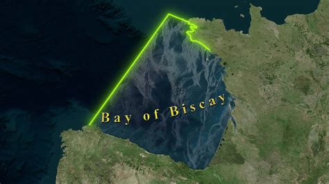 Bay of Biscay Map . 30813741 Stock Video at Vecteezy