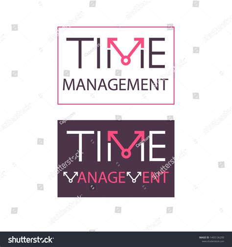 Logo Design Time Management Theme Creative Stock Vector (Royalty Free ...