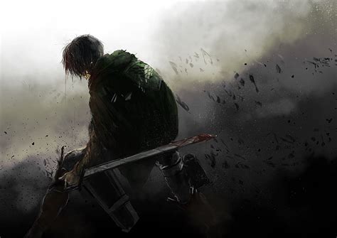 Levi Ackerman Battle Ready HD Wallpaper by e-ko