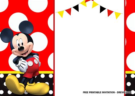 Mickey Mouse Birthday Invitation Template