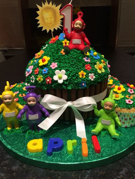 Teletubbies giant cupcake cake. … | DECORATING GIANT CUPCAKE CAKES in 2019 | Teletubbies ...