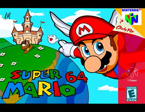 Mario 64 box art by DarkSunProductions on DeviantArt