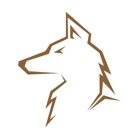 Wolf line art logo design 21506811 Vector Art at Vecteezy