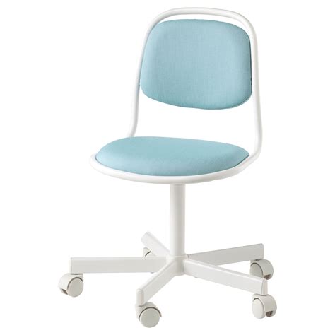 ÖRFJÄLL Child's desk chair, white/Vissle blue/green - IKEA