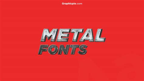 10+ Metallic Fonts & Metal Text Effects - Graphic Pie