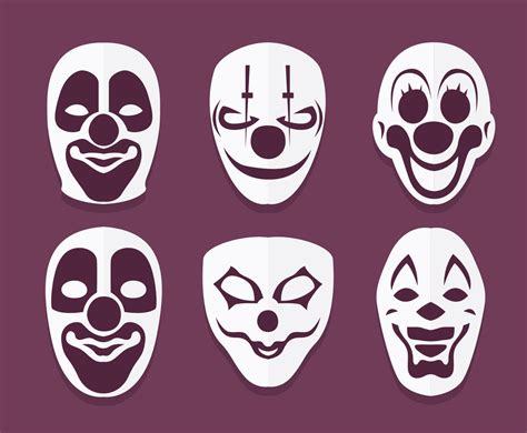 Joker Face Collection Vector Vector Art & Graphics | freevector.com