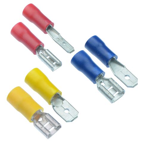 Male + Female Insulated Spade Crimp Connector Electrical Terminal Terminals | eBay