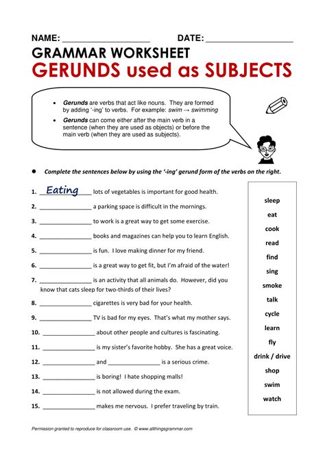 Gerund - 20+ Examples, Format, Pdf