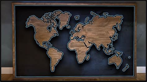 The World Map - Made of Wood - DIY - YouTube