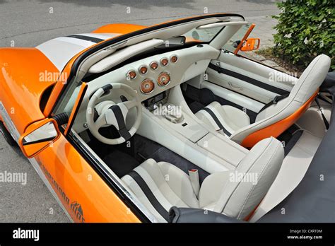 Wiesmann sports car, interior design, dashboard, Munich, Bavaria, Germany, Europe Stock Photo ...